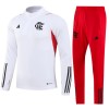 Tréninkový Mikina Soupravy CR Flamengo Quarter Zip 2023-24 Bílá pro Muži